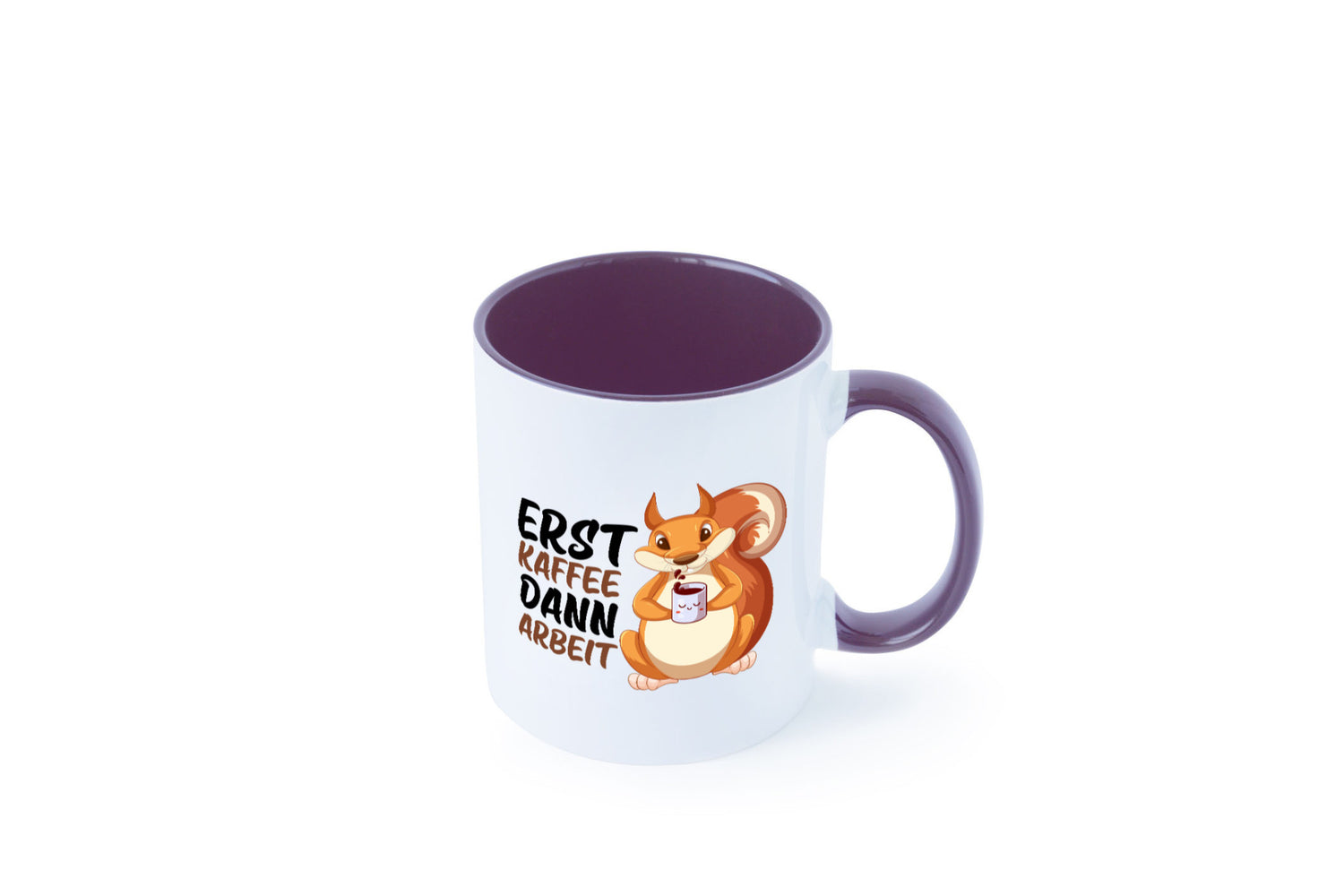 Erst Kaffee dann Arbeit | Büro Eichhörnchen Kaffeefreund Humor Kollegen