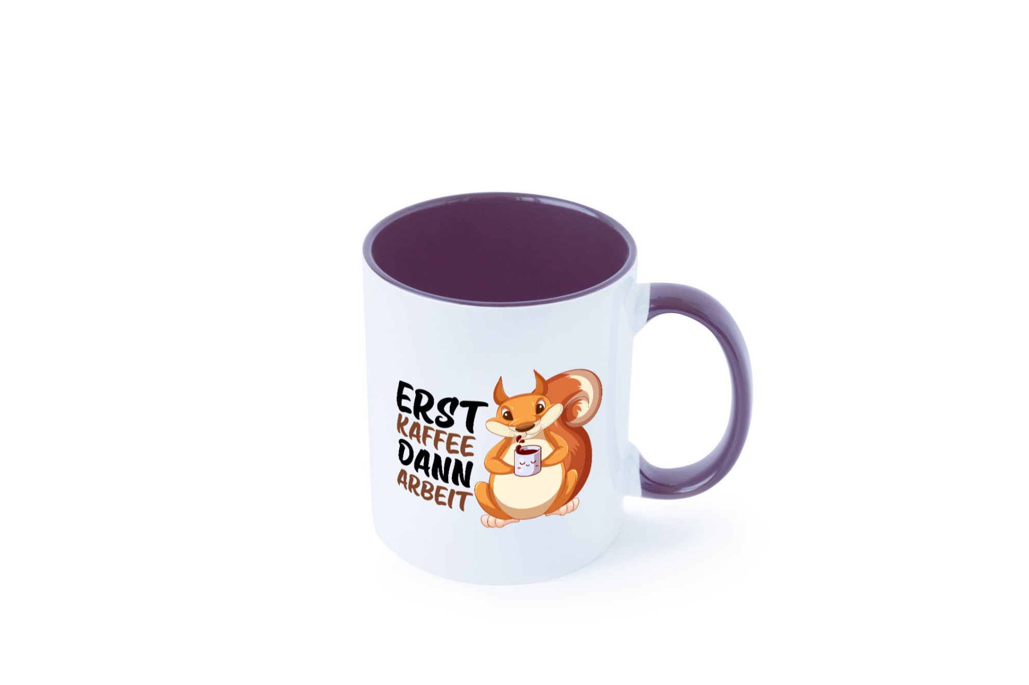 Erst Kaffee dann Arbeit | Büro Eichhörnchen Kaffeefreund Humor Kollegen