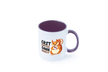 Erst Kaffee dann Arbeit | Büro Eichhörnchen Kaffeefreund Humor Kollegen