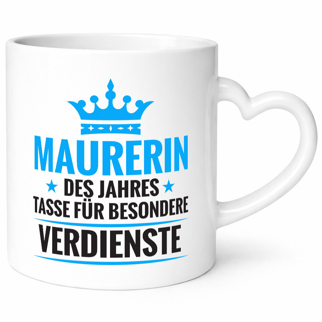 Besonderer Verdienst: Maurerin Geschenkidee Humor Tasse