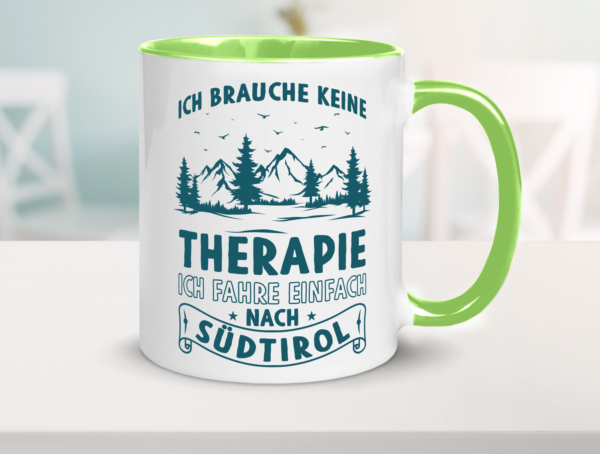 Keine Therapie, ich muss nach Südtirol | Berge Wald Geschenkidee Humor Tasse