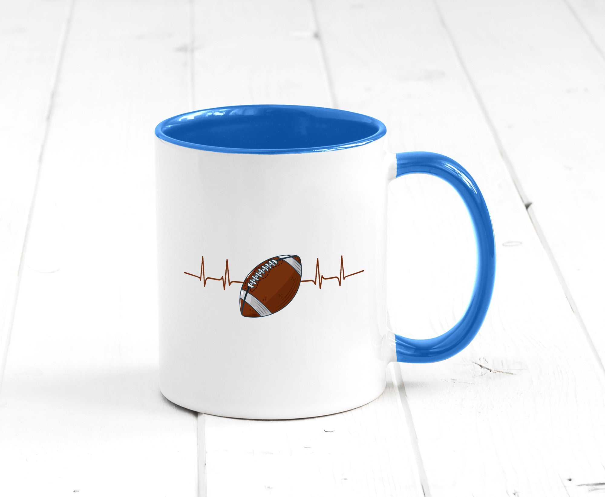 American Football Herzschlag | Footballer Superbowl Humor Geschenkidee Tasse