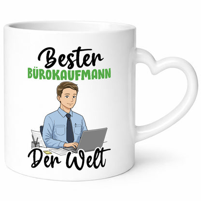Bester Bürokaufmann | Kaufmann v2 lustig Arbeit Kollegen Büro Geschenk Tasse