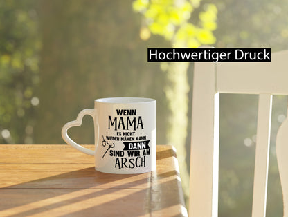 Wenn mama es nicht nähen kann | Nähmaschiene Nadel Geschenkidee Familie Humor
