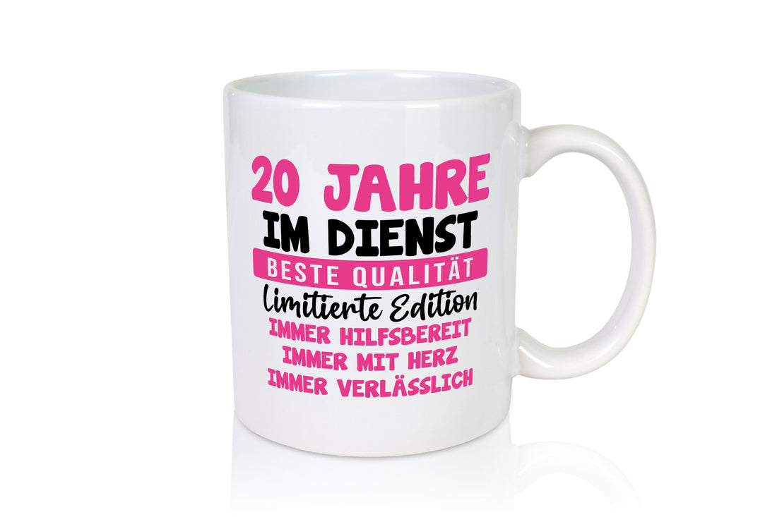 20 Jahre im Dienst | Jubiläum Arbeit v10 lustig Kollegen Büro Geschenk Tasse