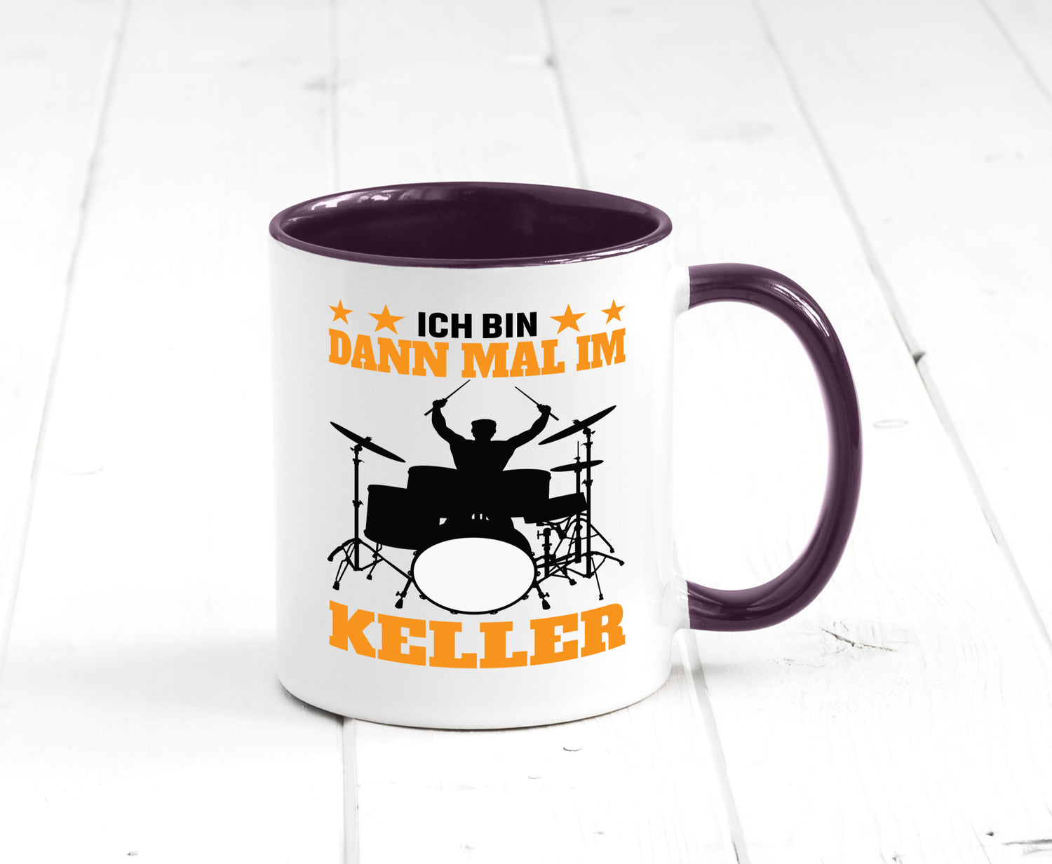 Ich bin dann mal im keller | Schlagzeug Musiker Musik lustig Humor Geschenkidee