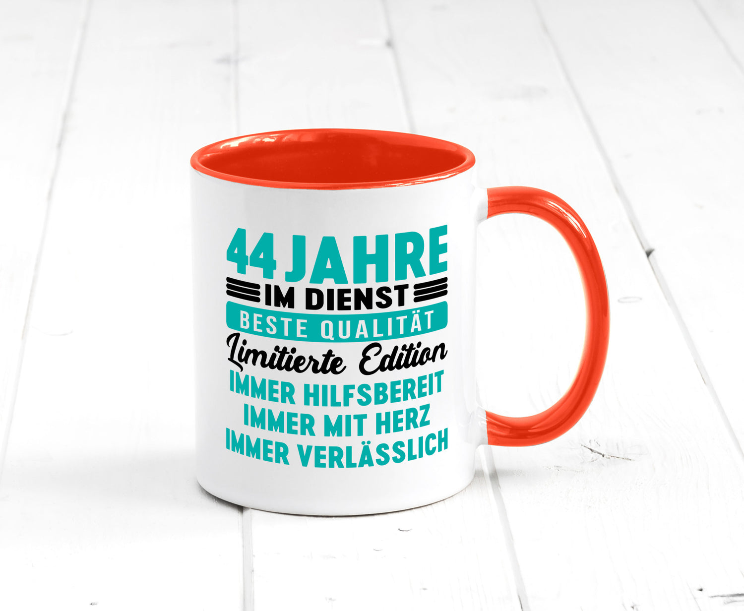 44 Jahre im Dienst | Jubiläum Arbeit v5 lustig Kollegen Büro Geschenk Tasse
