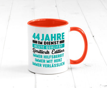 44 Jahre im Dienst | Jubiläum Arbeit v5 lustig Kollegen Büro Geschenk Tasse