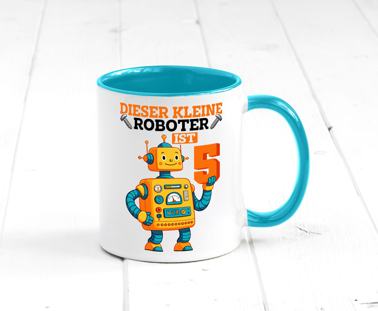 5. Geburtstag | 5 Jahre Roboter Junge lustiger Spruch Geschenk Geschenkidee