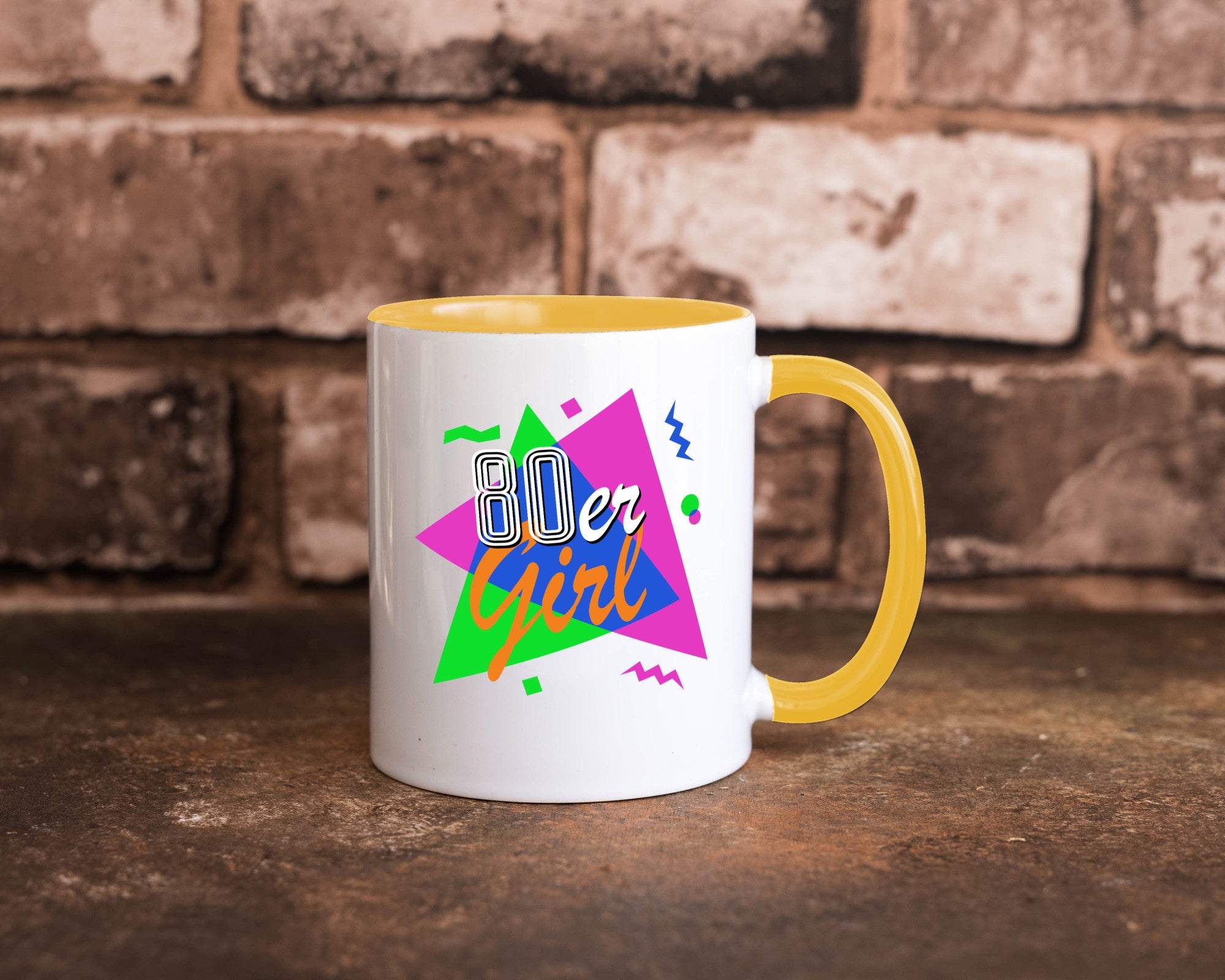 80er Girl - Jahre bunt + verrückt retro Humor Geschenkidee Tasse