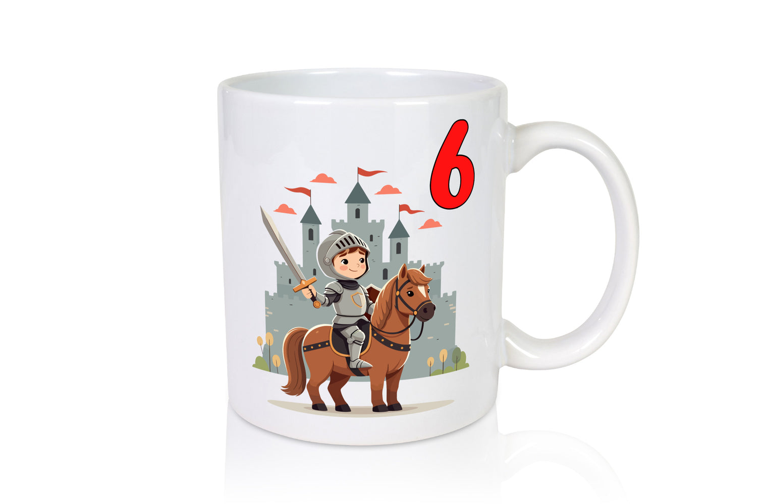 6. Geburtstag | 6 Jahre Ritter Junge Schloss Humor Geschenkidee Tasse