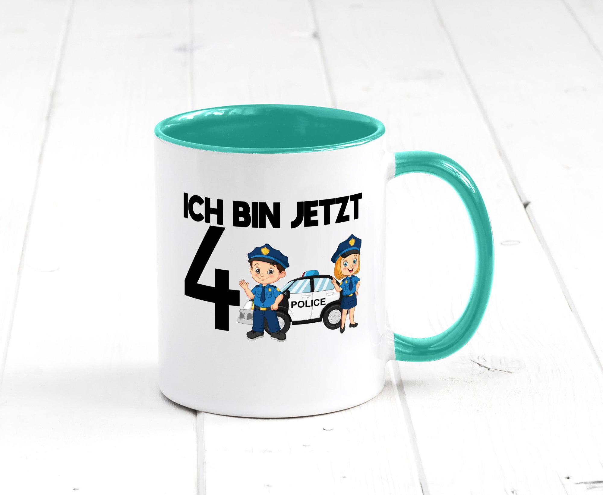 Ich bin jetzt 4 | Polizei 4. Geburtstag Jähriger Geschenk Geschenkidee lustiger