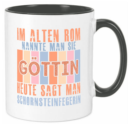 Heute sagt man: Schornsteinfegerin | Kaminkehrer Geschenkidee Humor Tasse