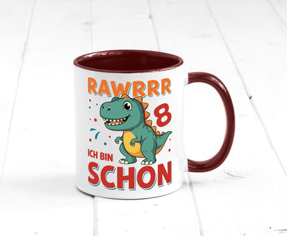 8. Geburtstag | 8 Jahre Raw ich bin schon T-Rex Geschenk Geschenkidee lustiger