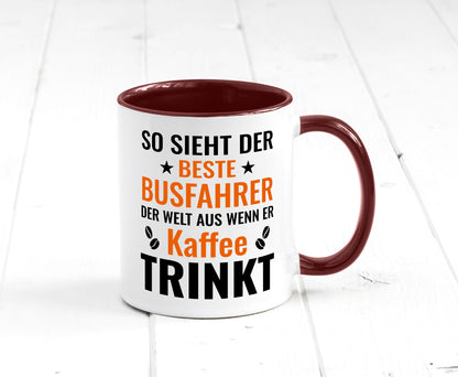 Kaffee trinkt: Busfahrer | Berufsfahrer Fahrer Geschenk Arbeit Kollegen Büro