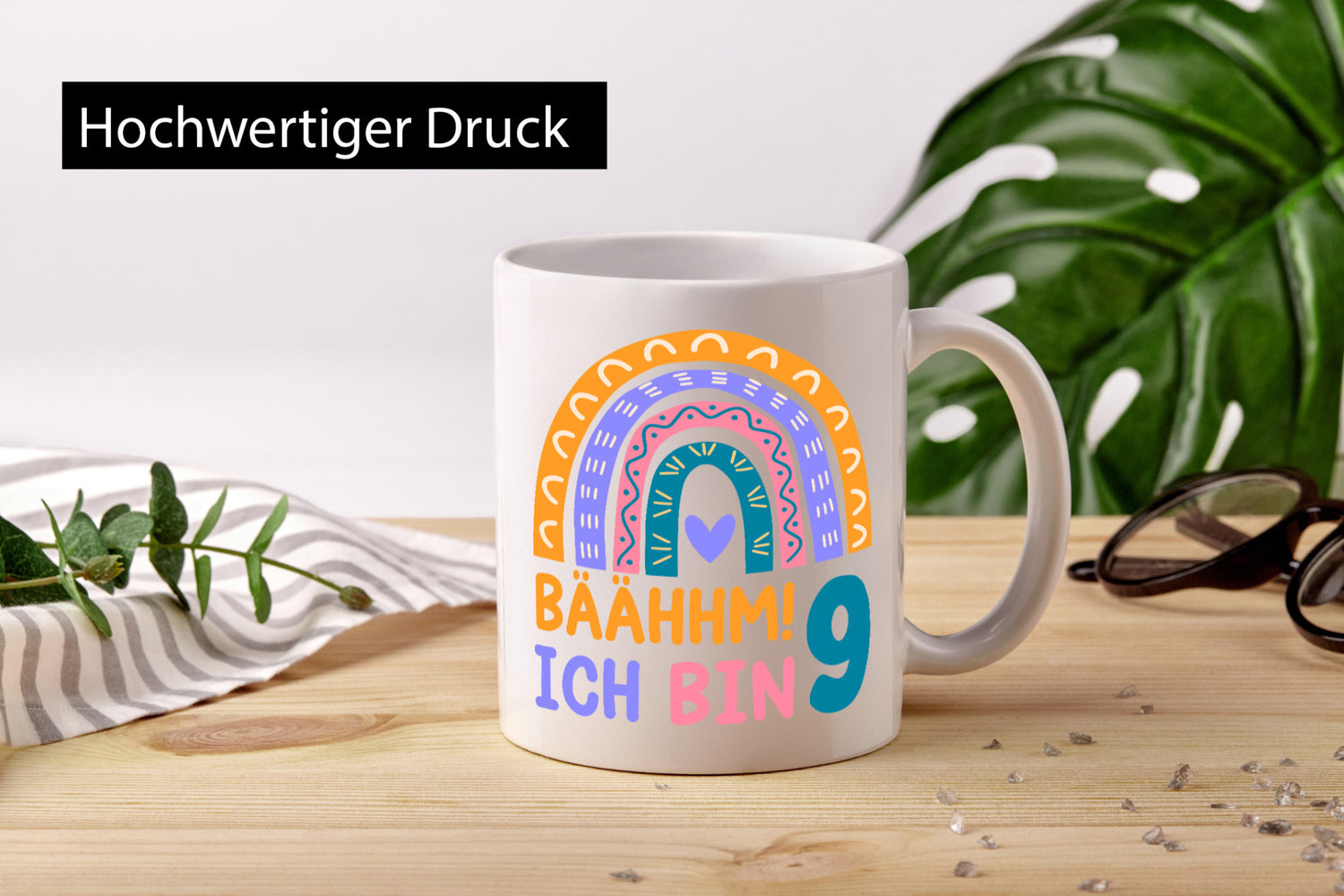 9. Geburtstag | 9 Jahre Regenbogen Bääm Mädchen Geschenk Geschenkidee lustiger