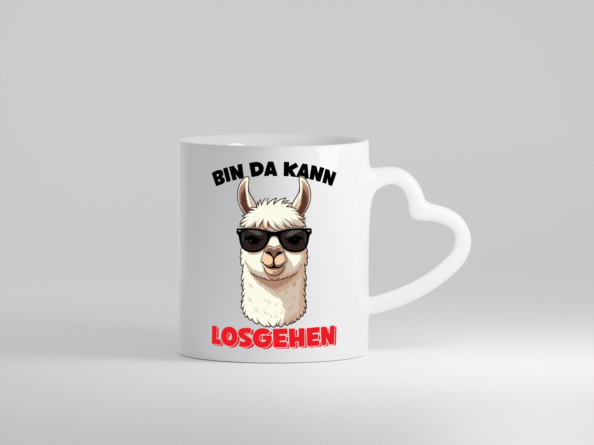 Bin da kann losgehen | Lama Alpaka lustig Humor Geschenkidee Geschenk Tasse