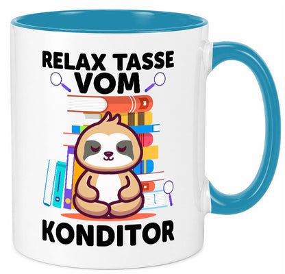 Relax Tasse: Konditor | Konditorei lustiger Spruch Geschenk Humor Geschenkidee