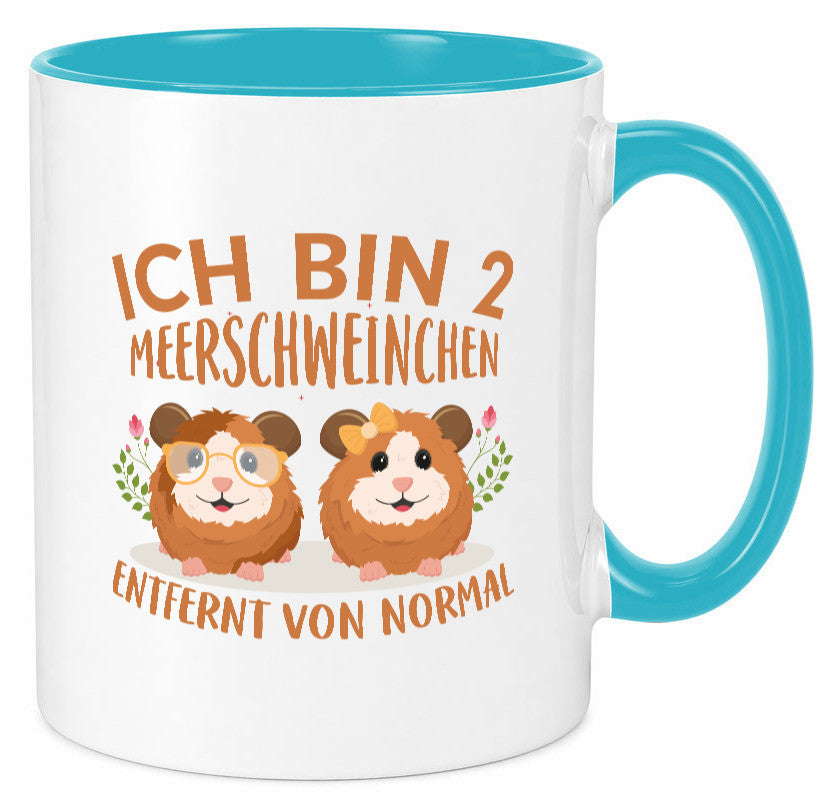 Zwei Meerschweinchen | Tierfreund Tasse Tier Liebe lustig Tierliebhaber Humor