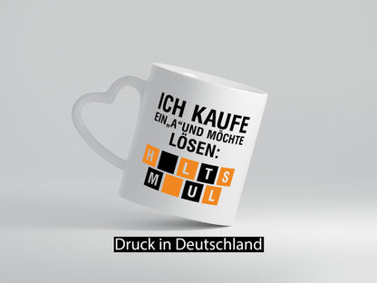 Ich kaufe ein A | Glücksrad Rätsel H*lts M*ul Spruch lustiger Geschenk Humor