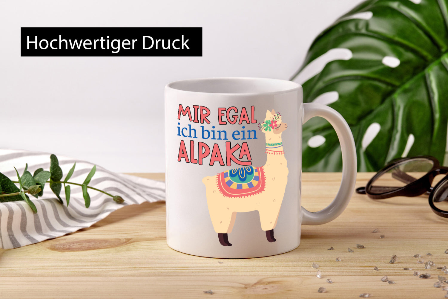 Mir egal, ich bin ein Alpaka | Lama Juckt mich nicht Geschenkidee Humor Tasse