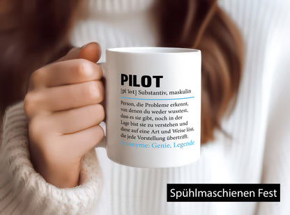 Pilot | Flugzeug Beruf Spruch Definition Piloten Geschenkidee Arbeit Kollegen