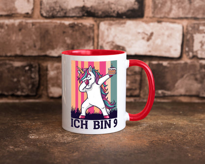 9 Geburtstag | Einhorn Damping Mädchen Humor Geschenkidee Tasse