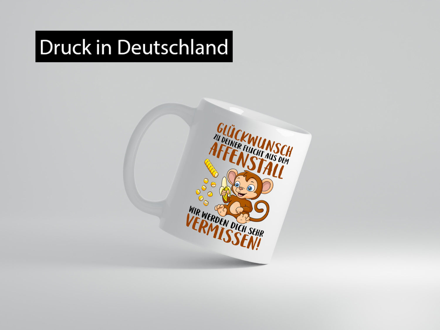 Glückwunsch zur Flucht | Affenstall Arbeitskollegen Geschenk Arbeit Kollegen