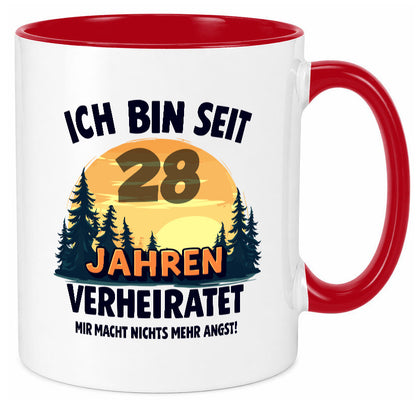 Ich bin Verheiratet | 28. Hochzeitstag Ehepaar v2 lustiger Spruch Geschenk
