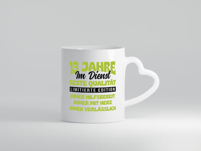 13 Jahre im Dienst | Jubiläum Arbeit v4 lustig Kollegen Büro Geschenk Tasse