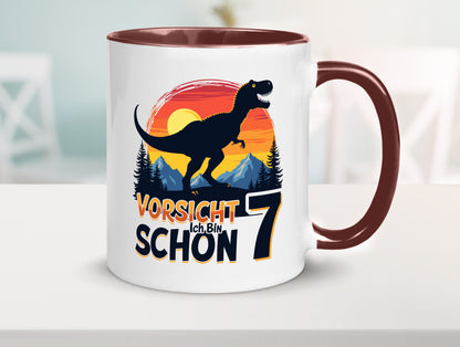7. Geburtstag | 7 Jahre Dinosaurier v2 Geschenk Geschenkidee lustiger Spruch