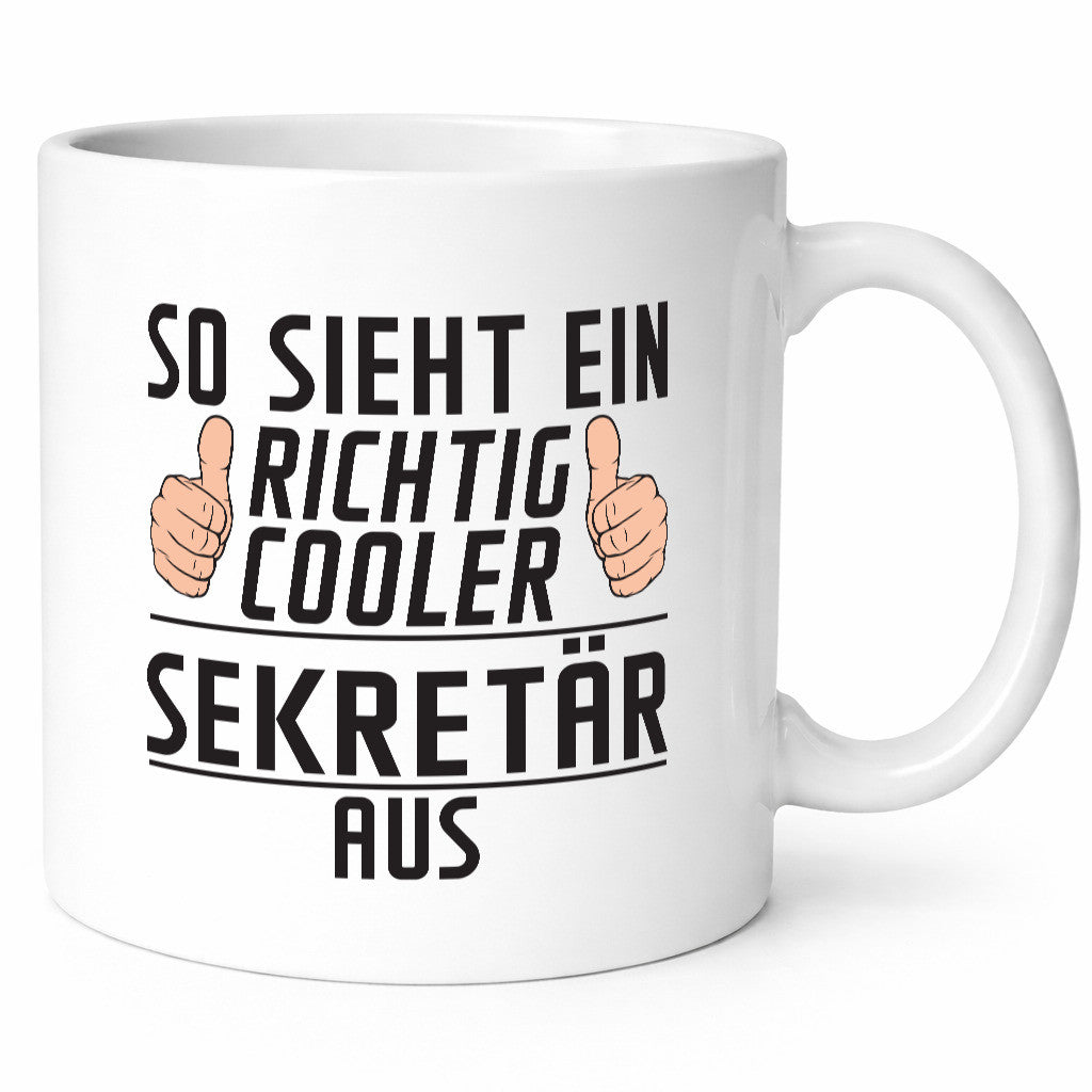 Richtig Cooler Sekretär | Büro Geschenk Arbeit Kollegen lustiger Spruch Tasse