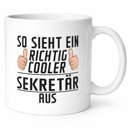 Richtig Cooler Sekretär | Büro Geschenk Arbeit Kollegen lustiger Spruch Tasse