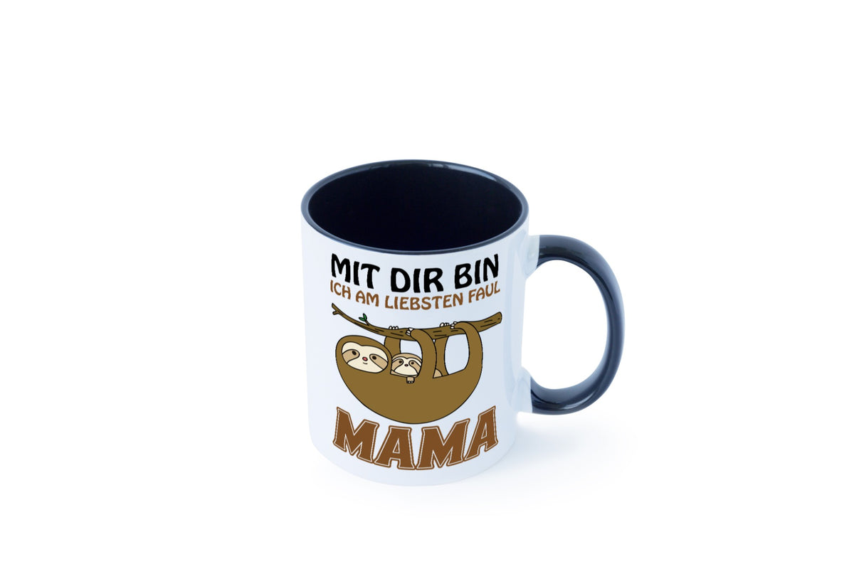 Faultiermama lustig Familie Geschenkidee Geschenk Tasse