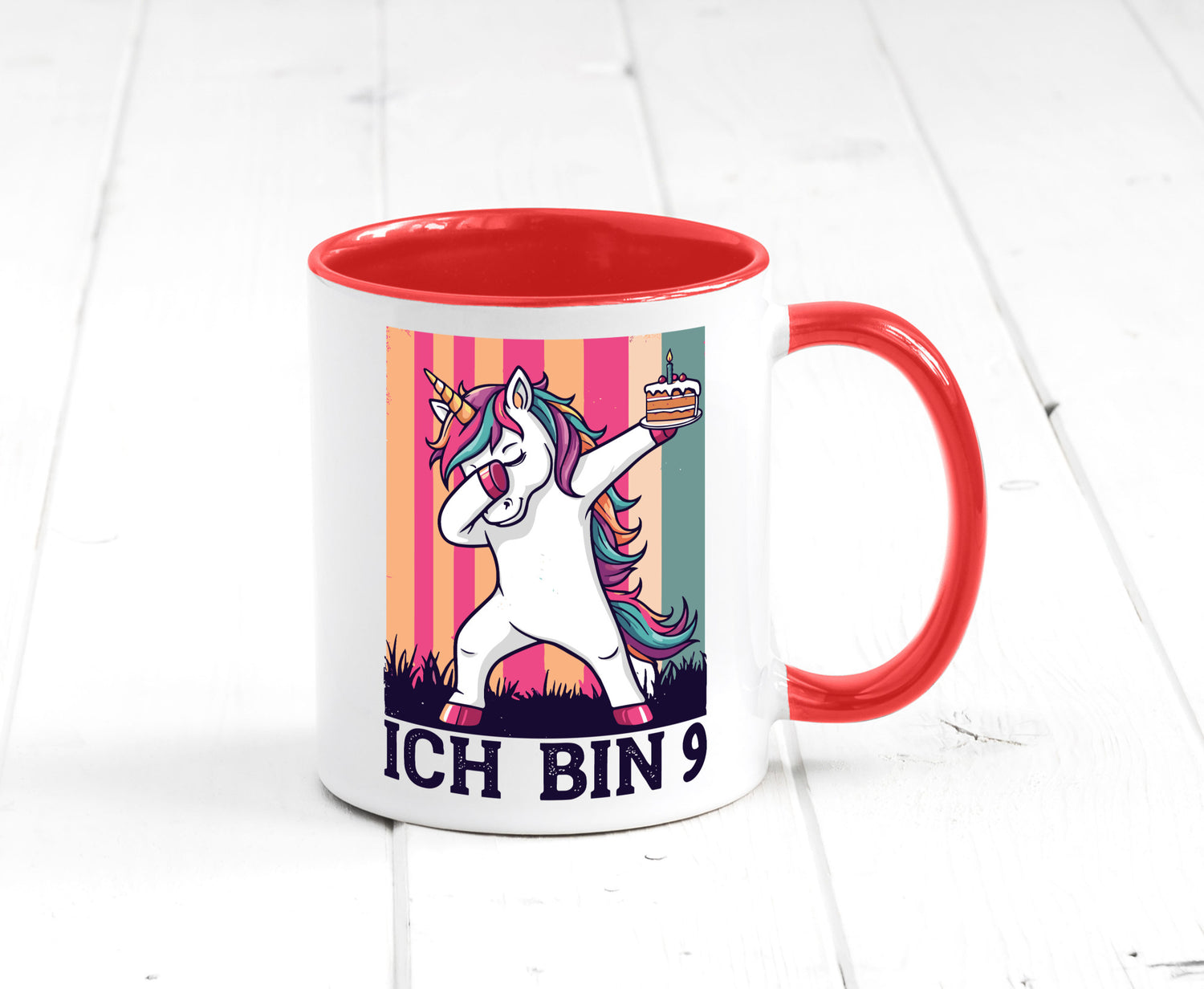 9 Geburtstag | Einhorn Damping Mädchen Humor Geschenkidee Tasse