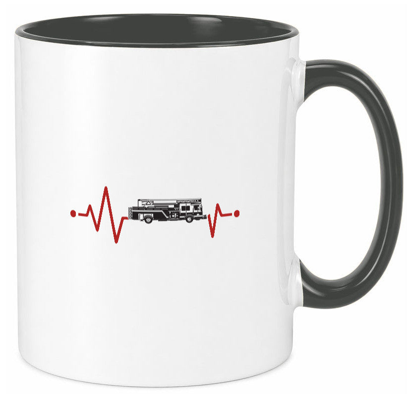 Herzschlag | Feuerwehrfahrzeug Feuerwehr Humor Geschenkidee Tasse