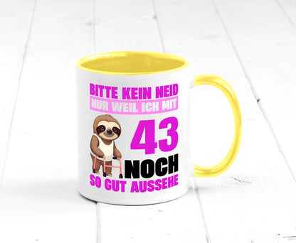 43. Geburtstag | Bitte kein neid Faultier 43 Jahre Geschenk Geschenkidee