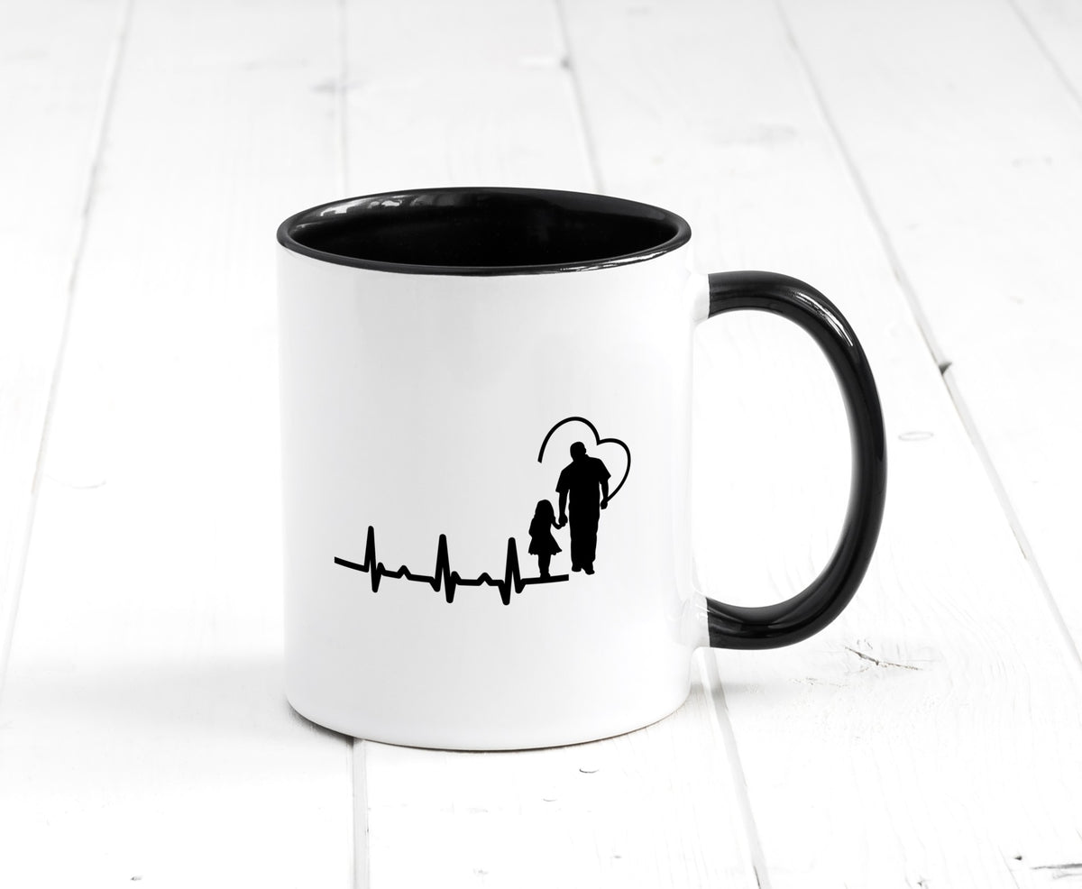 Vater Tochter Herz | Papa Vatertag Vaterliebe lustiger Spruch Geschenk Familie Tasse