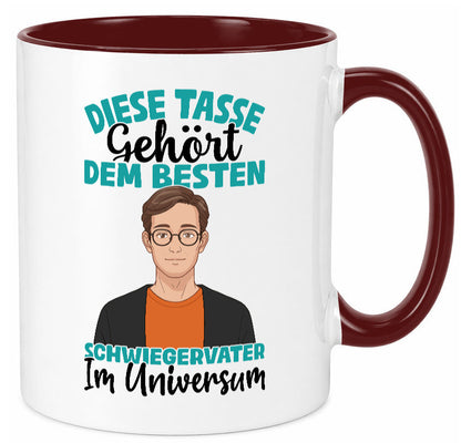 Im Universum: Schwiegervater |Schwiegersohn | Beziehung Geschenkidee Familie Tasse