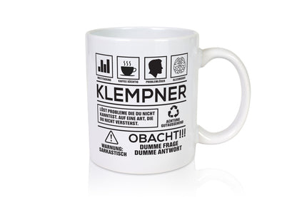 Achtung Probleme Klempner | Beruf klempnern Geschenkidee Arbeit Kollegen Büro