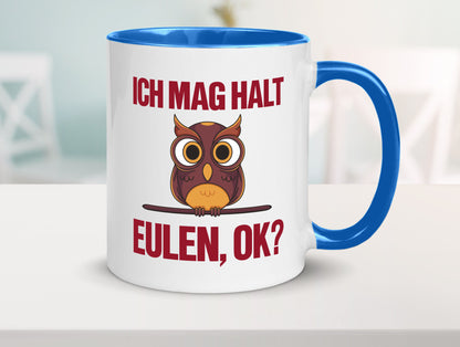 Ich mag Eulen | Spruch süße Eule Motiv lustiger Geschenk Humor Geschenkidee