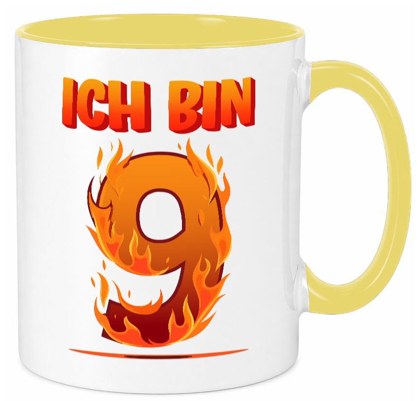 9. Geburtstag | 9 Jahre Drache lustiger Spruch Geschenk Geschenkidee Tasse