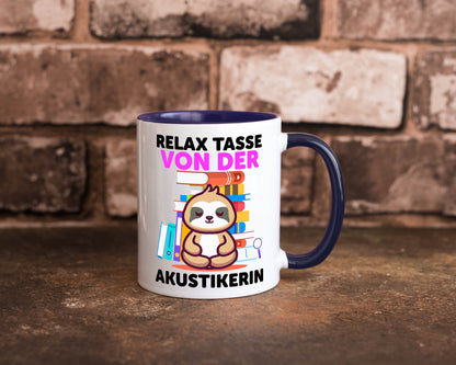 Relax Tasse: Akustikerin | Akustik Hörgeräteakustik Geschenk Humor Geschenkidee