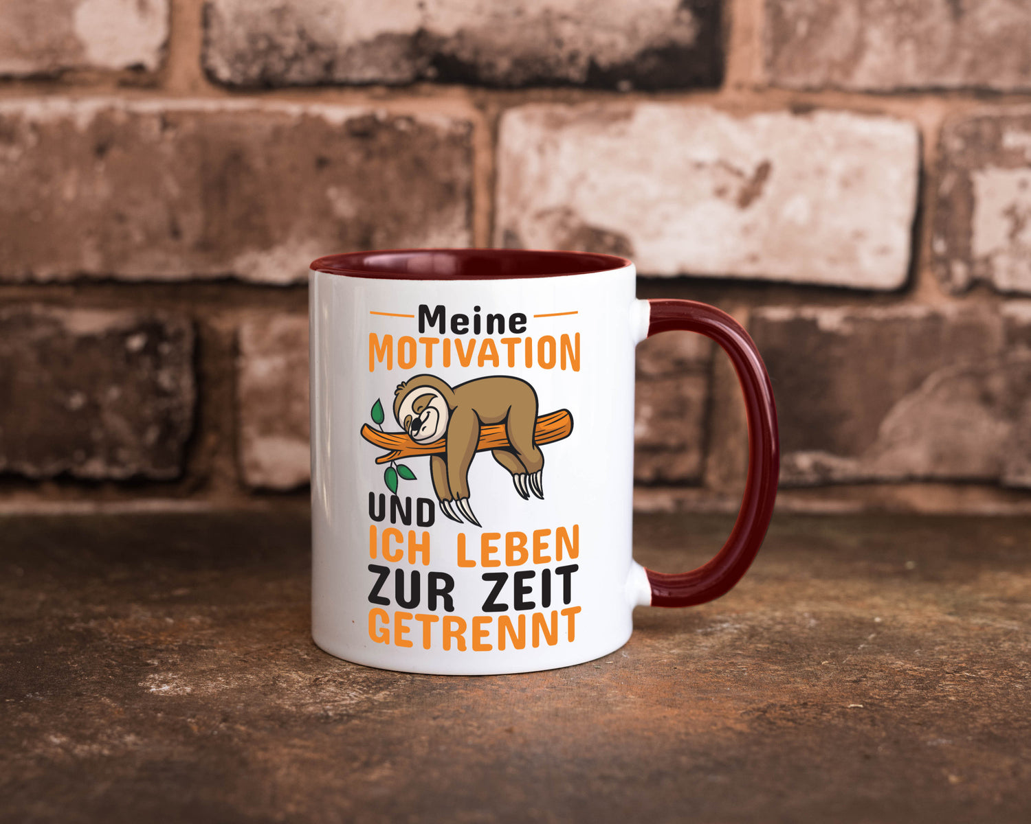 Keine Motivation | Faultier Tasse Büro Humor faul Geschenk Arbeit Kollegen
