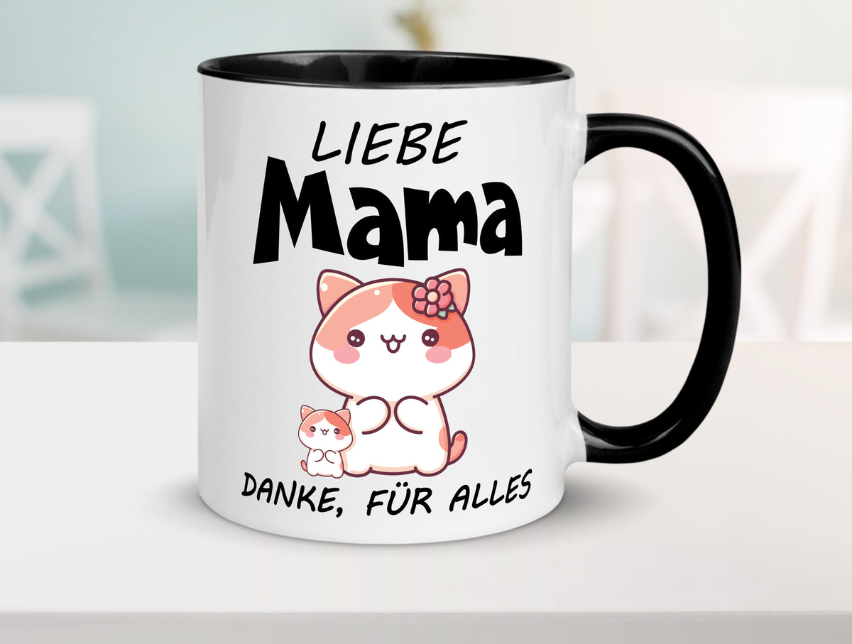 Liebe Mama Danke, für alles | Muttertag Beste Geschenk Familie Geschenkidee Tasse