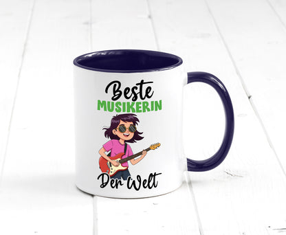Beste Musikerin | Musik Musikantin v2 Geschenkidee Humor Tasse