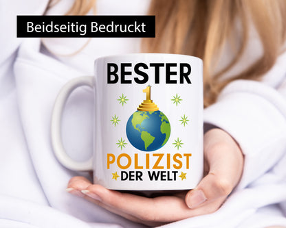 Welt Bester Polizist | Polizei lustiger Spruch Geschenk Humor Geschenkidee Tasse
