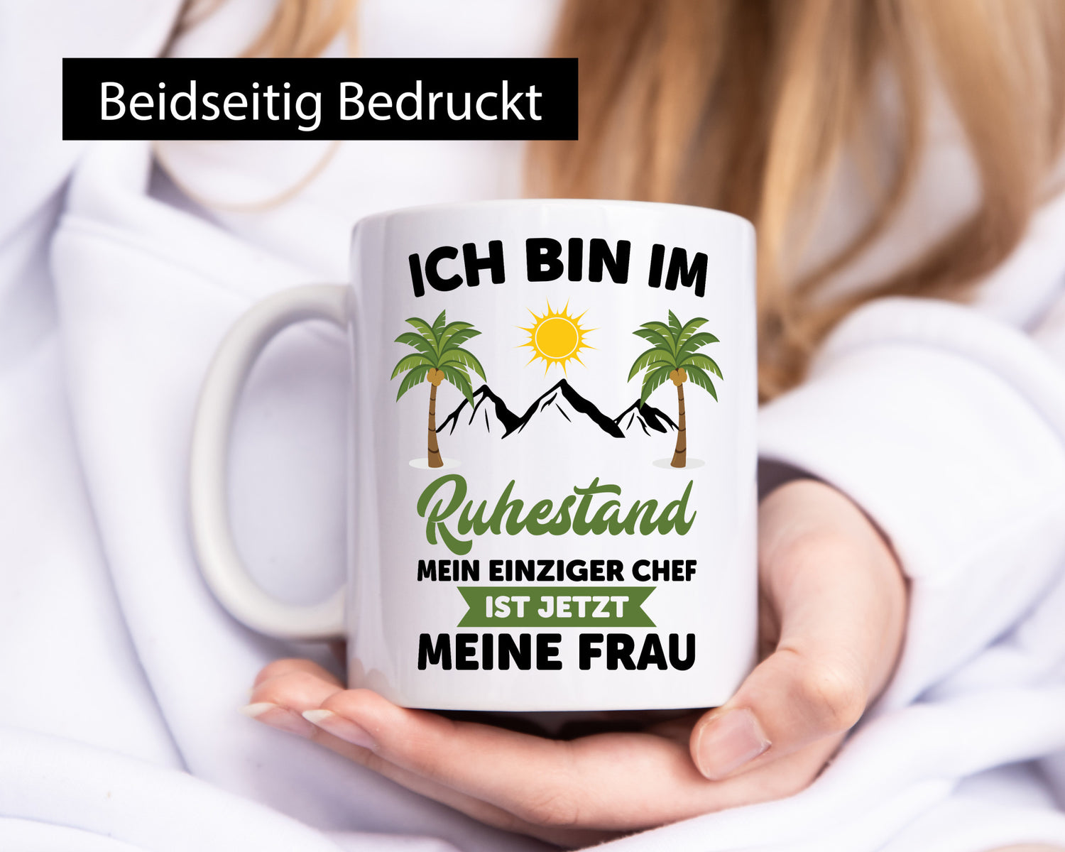 Ruhestand | Meine Frau ist der Chef rentner Humor Jubiläum Geschenkidee Tasse