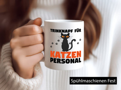 Katzen Personal | Katzenbesitzer Tasse Katze Humor Tierliebhaber Geschenkidee