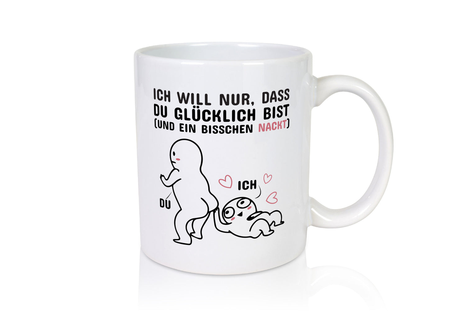 Nur ein bisschen nackt Humor Geschenkidee Tasse